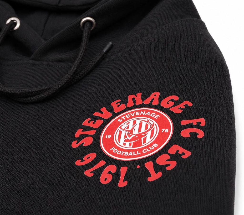 Black Hoodie - red bubble logo
