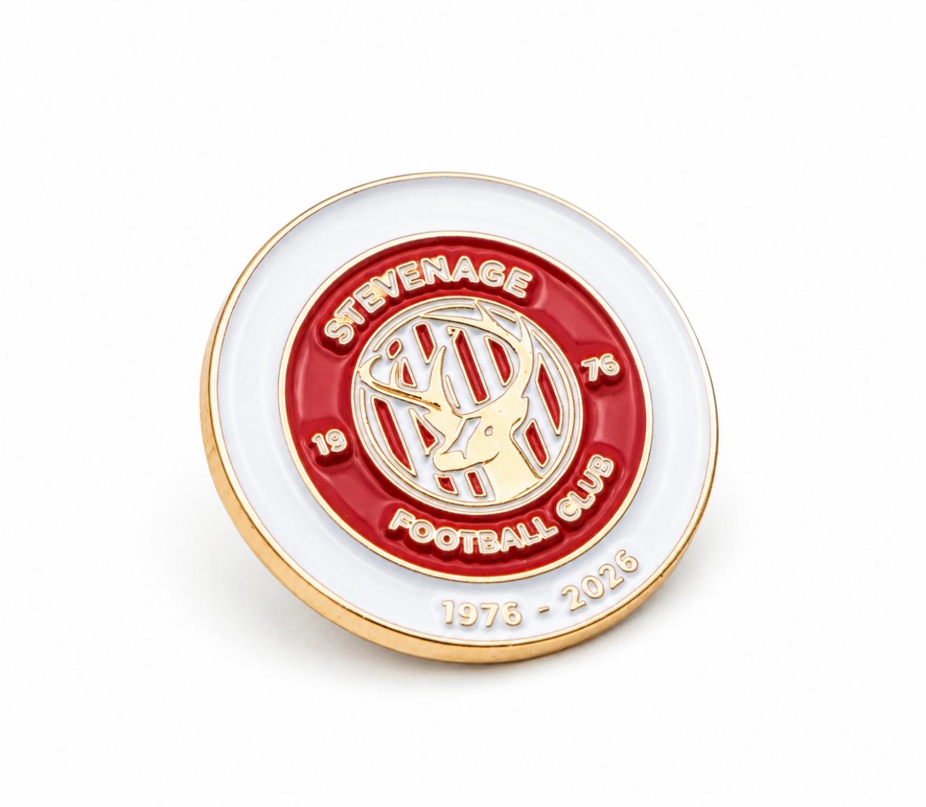 Full Colour 50th Anniversary Pin Badge